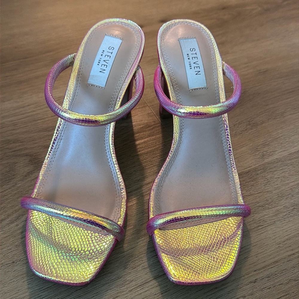 Pink Iridescent Heels